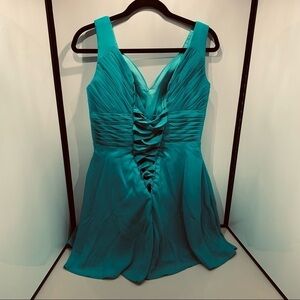 ANTS Women's Pleated Sweetheart Bridesmaid Dresses A Line Cocktail Gown Size 8